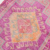 3x12 Vintage Pink & Orange Vintage Runner Rug, 90x359Cm