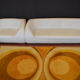 White leather sofa set