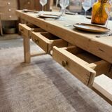 Large farmhouse table with 10 drawers