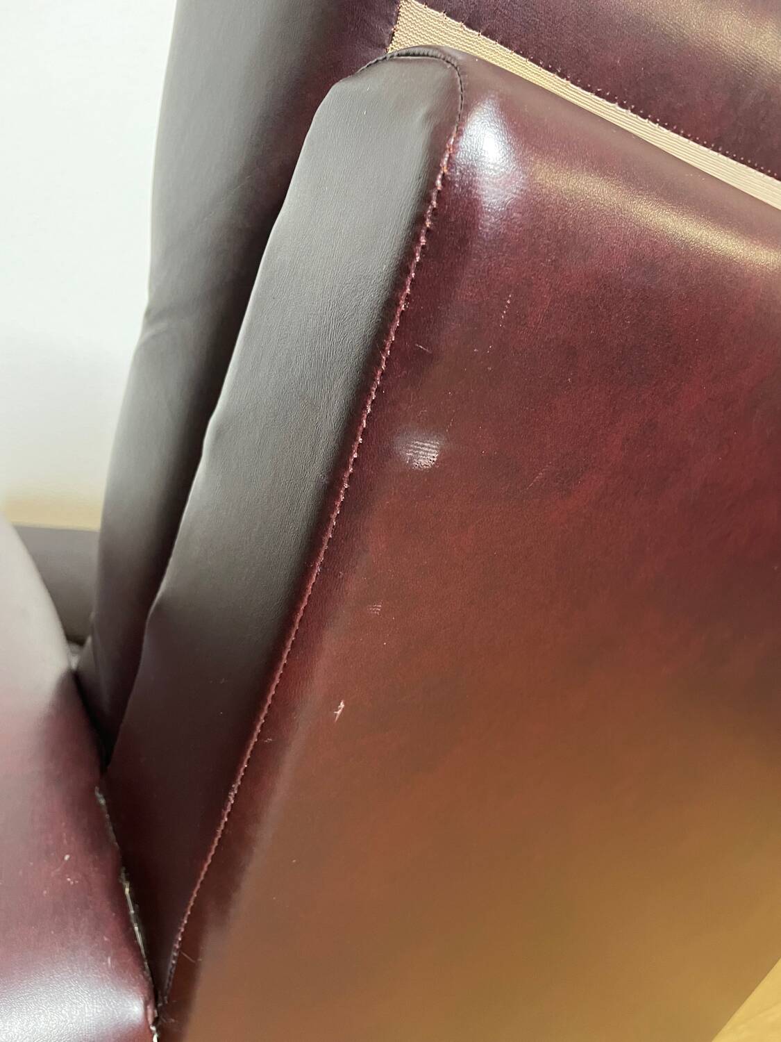 Vintage lounge chair in imitation leather from the 70s