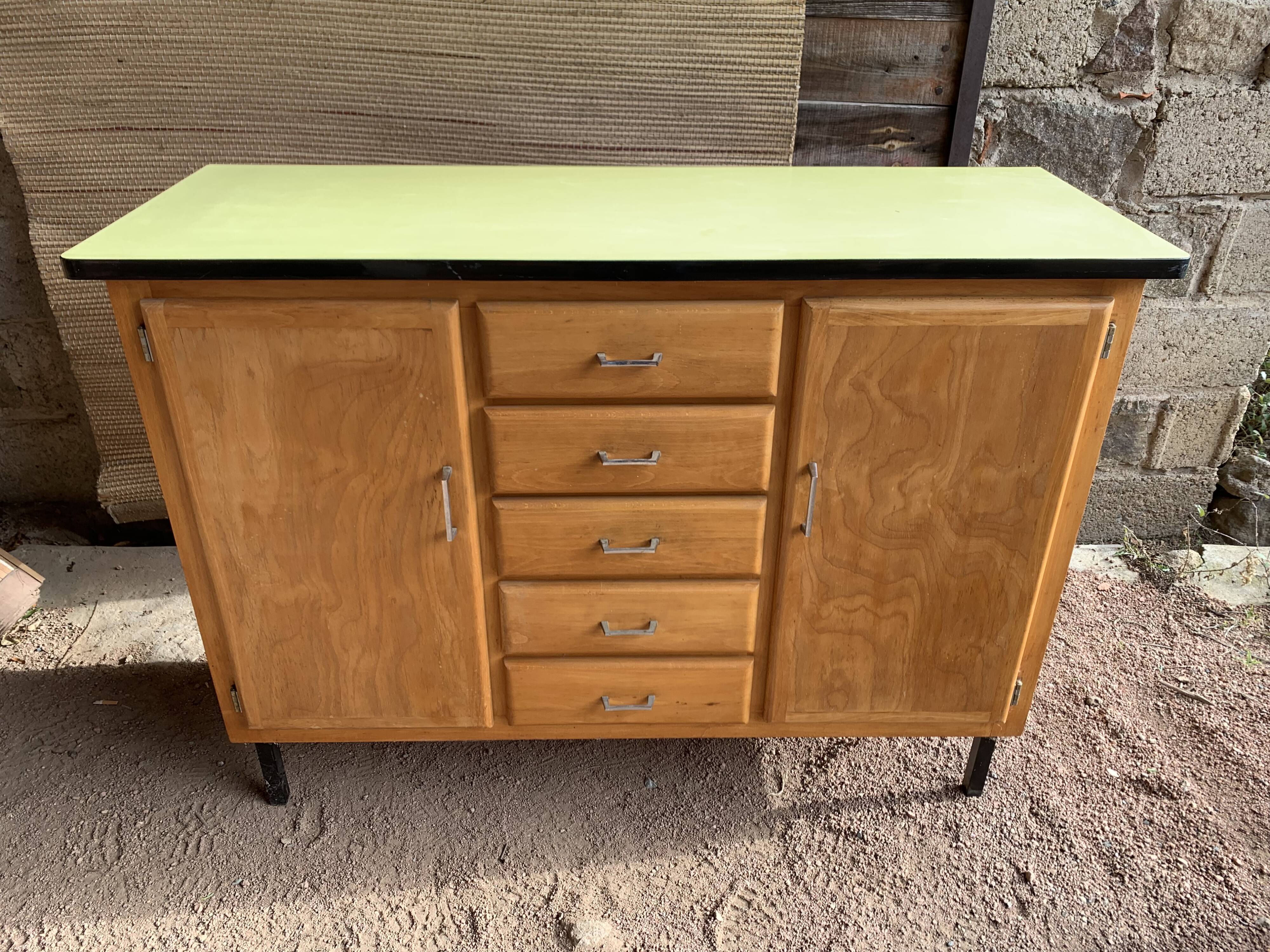 1960 vintage formica and wood buffet