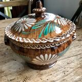 Soufflenheim soupière enamelled Alsatian terracotta