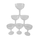 Lot of 6 champagne glasses chiseled 50-60 years