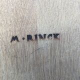 Louis XV marquetry library display case with 2 doors stamped Maurice Rinck
