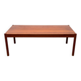 Table basse danoise du milieu du siècle en teck massif de Magnus Olesen, années 1960