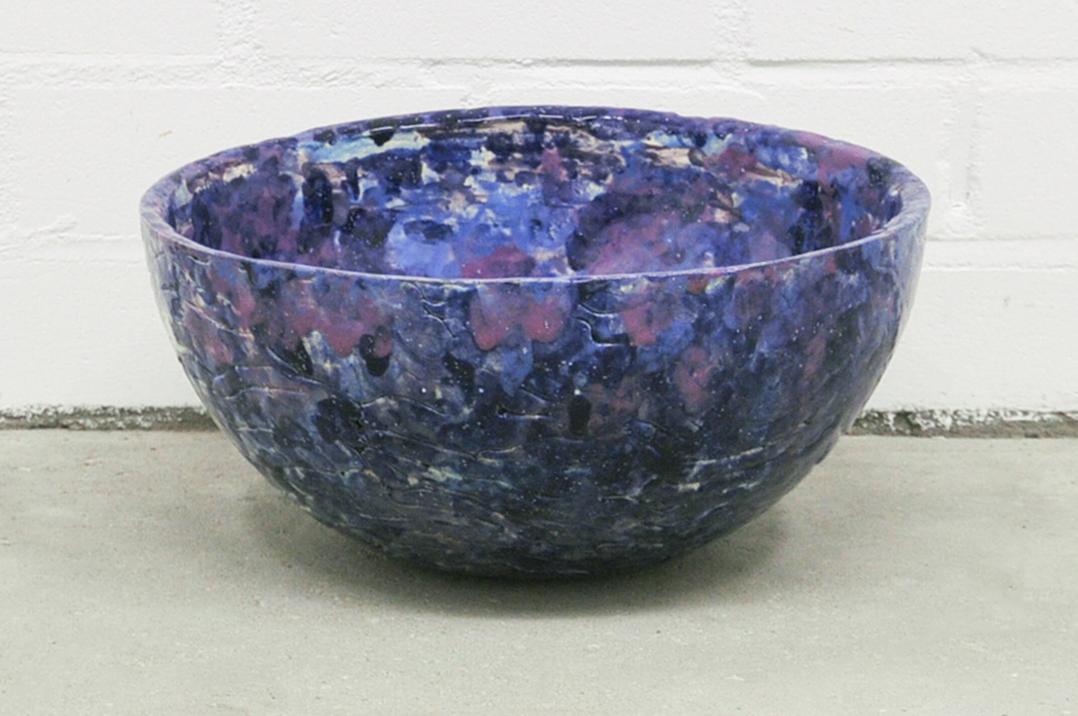 vintage large purple ceramic bowl