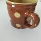 Small caramel milk jug with polka dots – Vintage Savoyard pottery