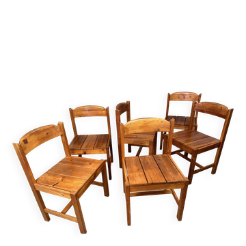 6x vintage dining chairs