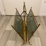 Brass magazine rack, neo-classical style 60