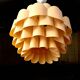 Scandinavian style orange acrylic hanging lamp by Bonita, 1970s