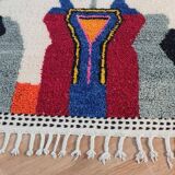 Tapis berbère bohemian en laine fait main 150 X 100 CM
