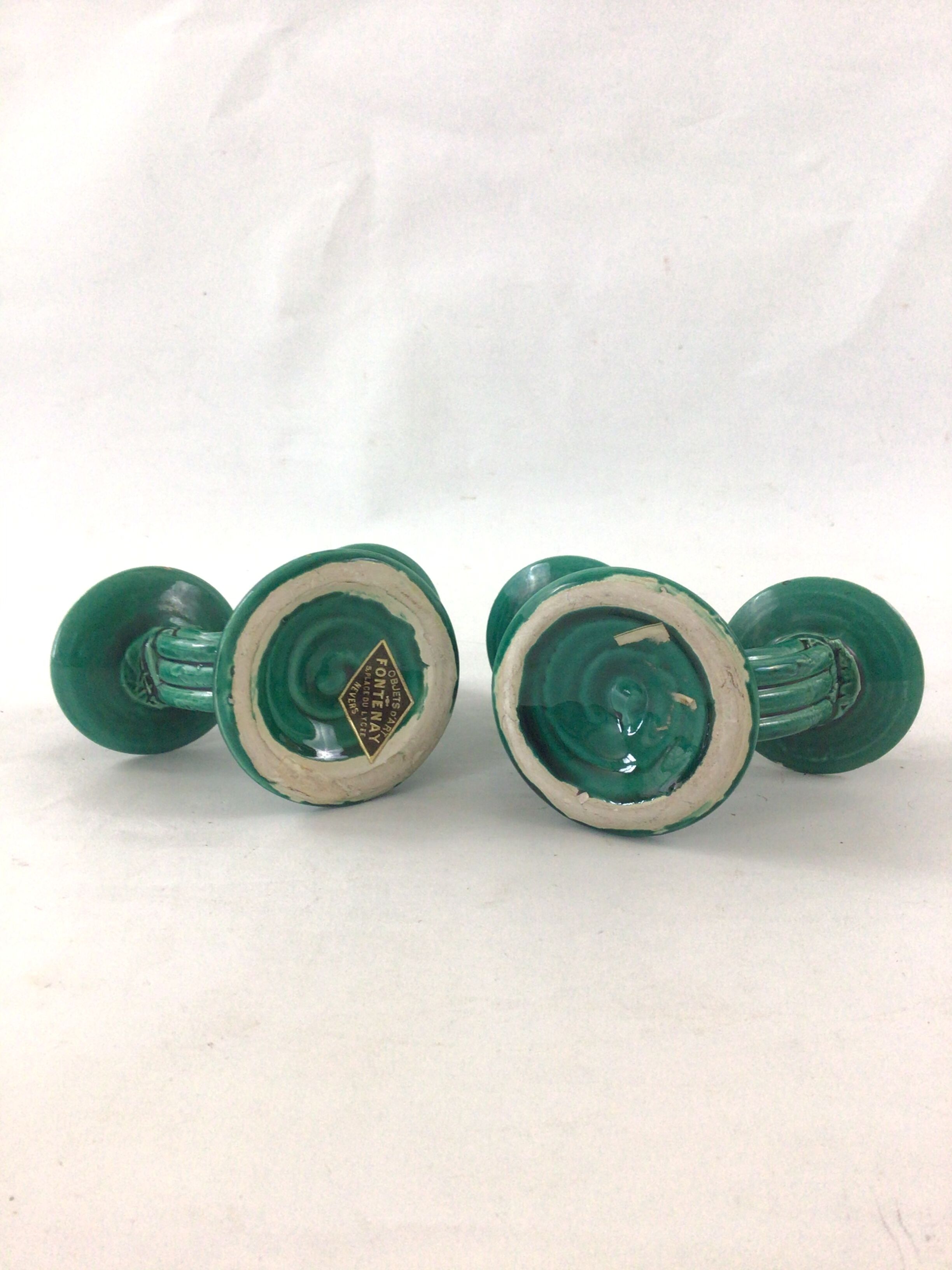 Pair of Vallauris candlesticks