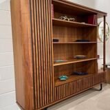 Wooden and Metal Bookcase
