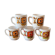5 tasses à café Mobil 1972 designer Jean-Charles Meunier Éditeur Arcopal