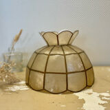 Mother-of-pearl and vintage brass pendant lamp