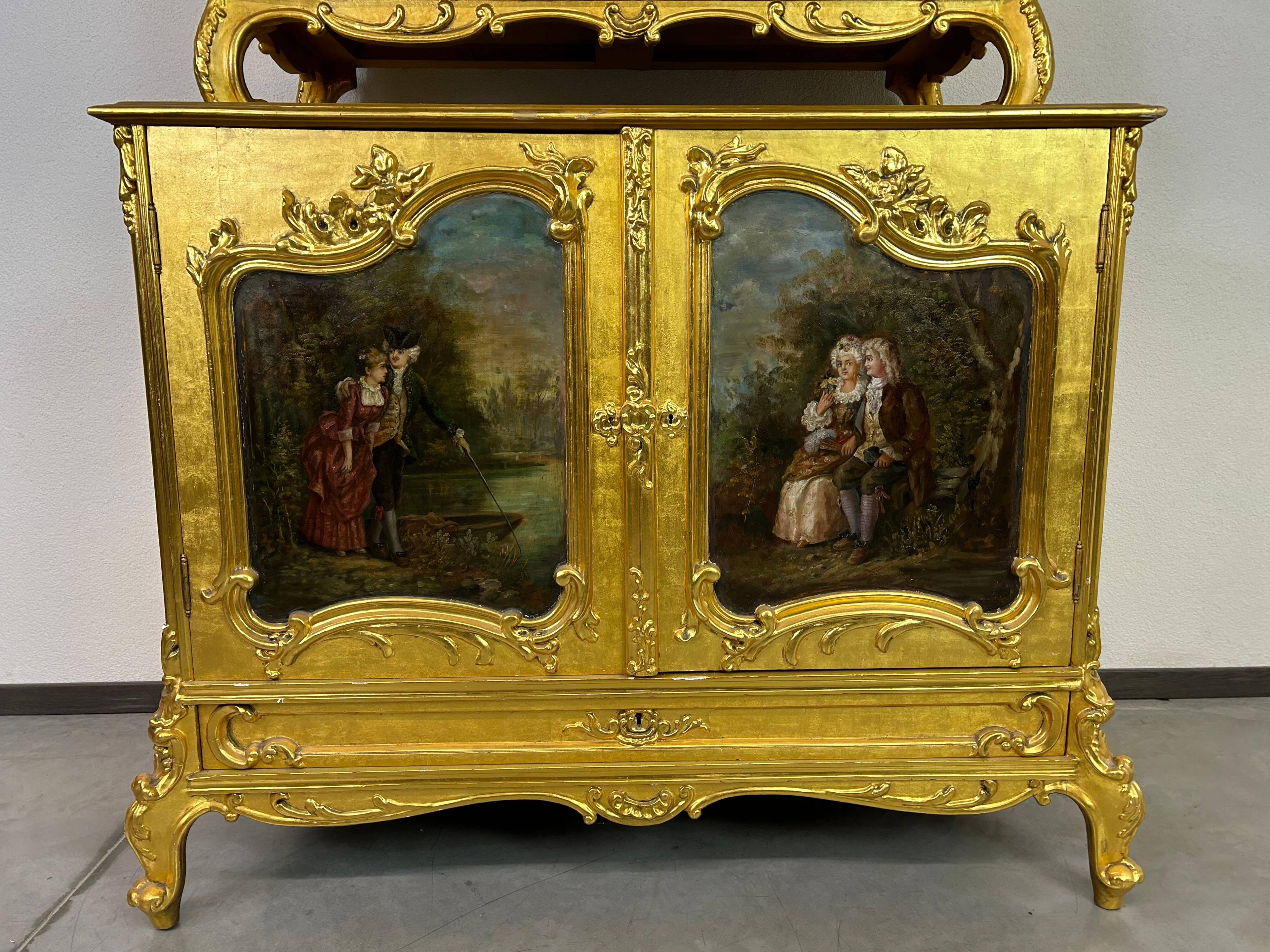 Enfilade Rococo dorée XVIIIe siècle