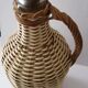 Vintage glass and wicker bottle