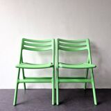 Set of 2 green Folding Air Chairs by Jasper Morrison for Magis, Italy 2003/2005
