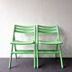 Set of 2 green Folding Air Chairs by Jasper Morrison for Magis, Italy 2003/2005