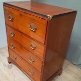 English chest of drawers forming a desk