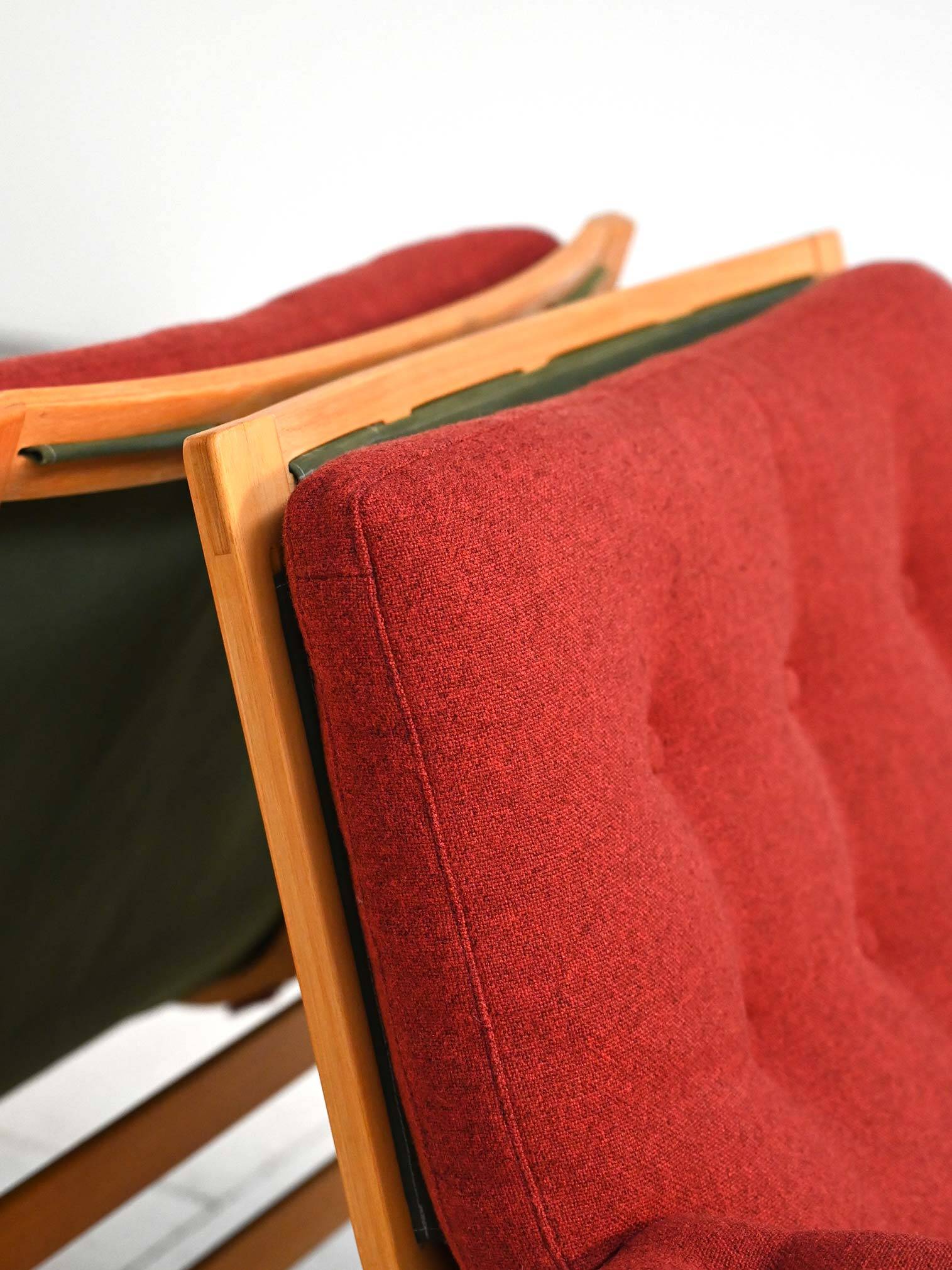 Pair of “Ingrid” armchairs by Bruno Mathsson for Dux, 1960s