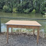 Old rustic farm table one drawer -1m20