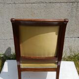 Mahogany butt armchair and mahogany veneer XIX th