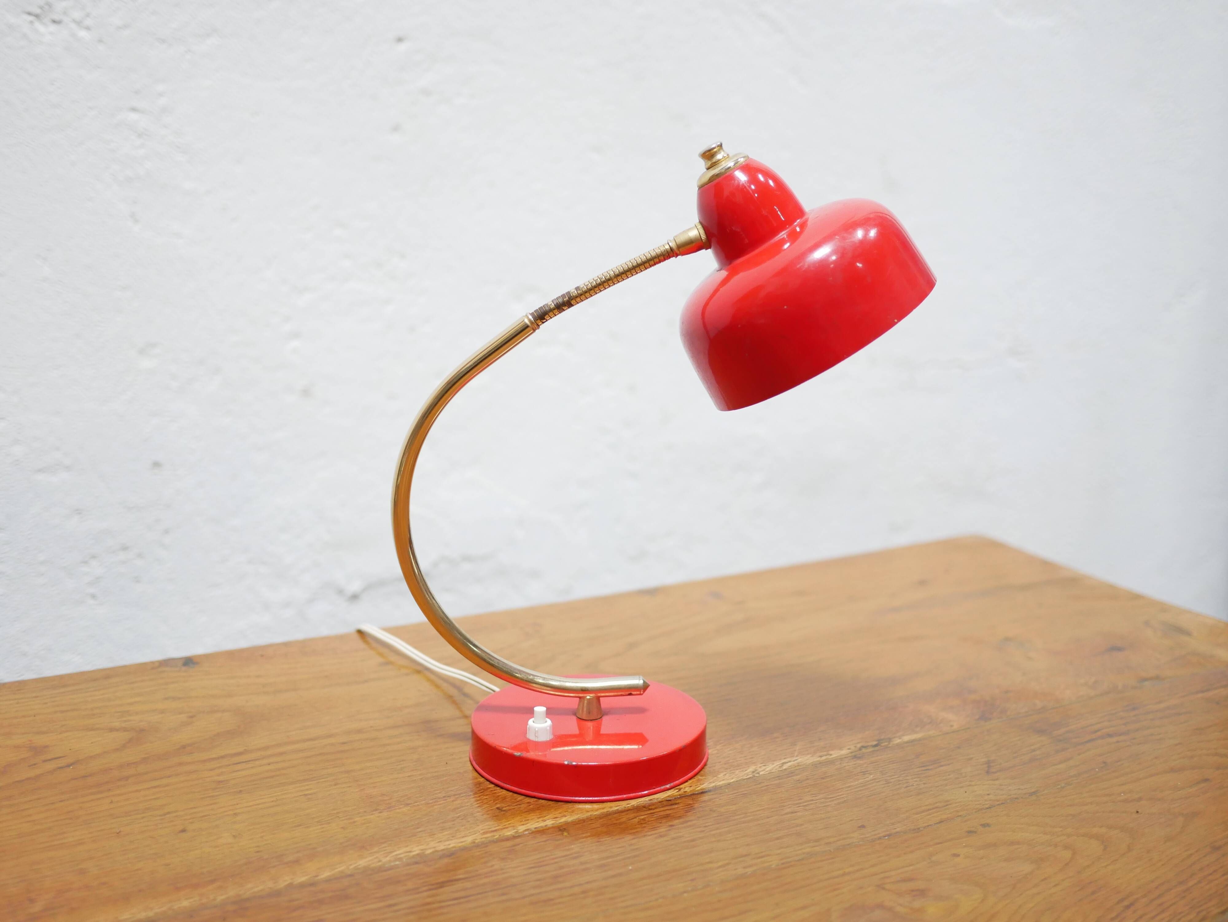 Vintage lamp in metal and brass by Delmas editions