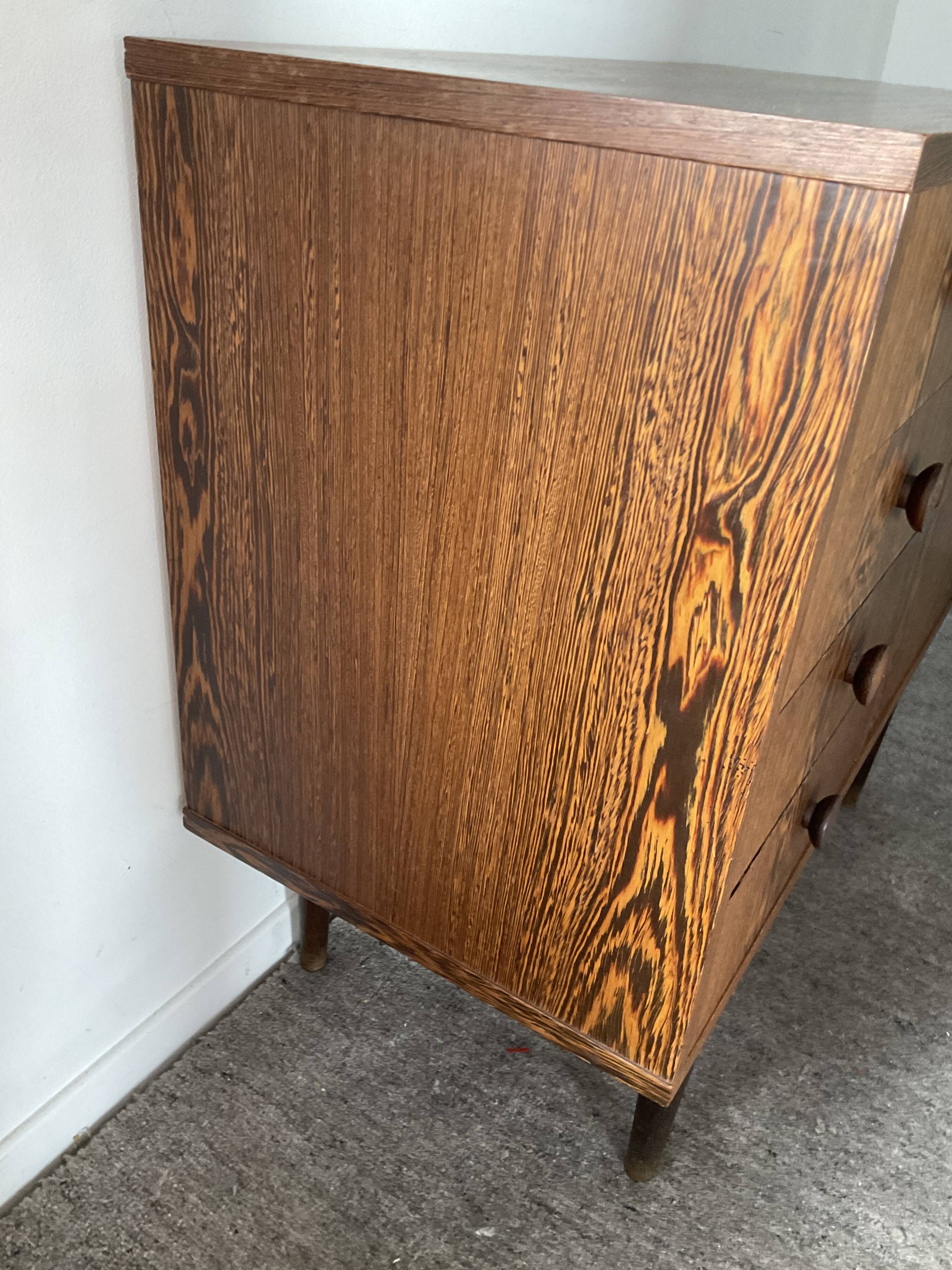 Vintage rosewood chest of drawers 60s