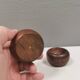 Two small saltcellars (or salt and pepper) in teak wood, Denmark 1970s.