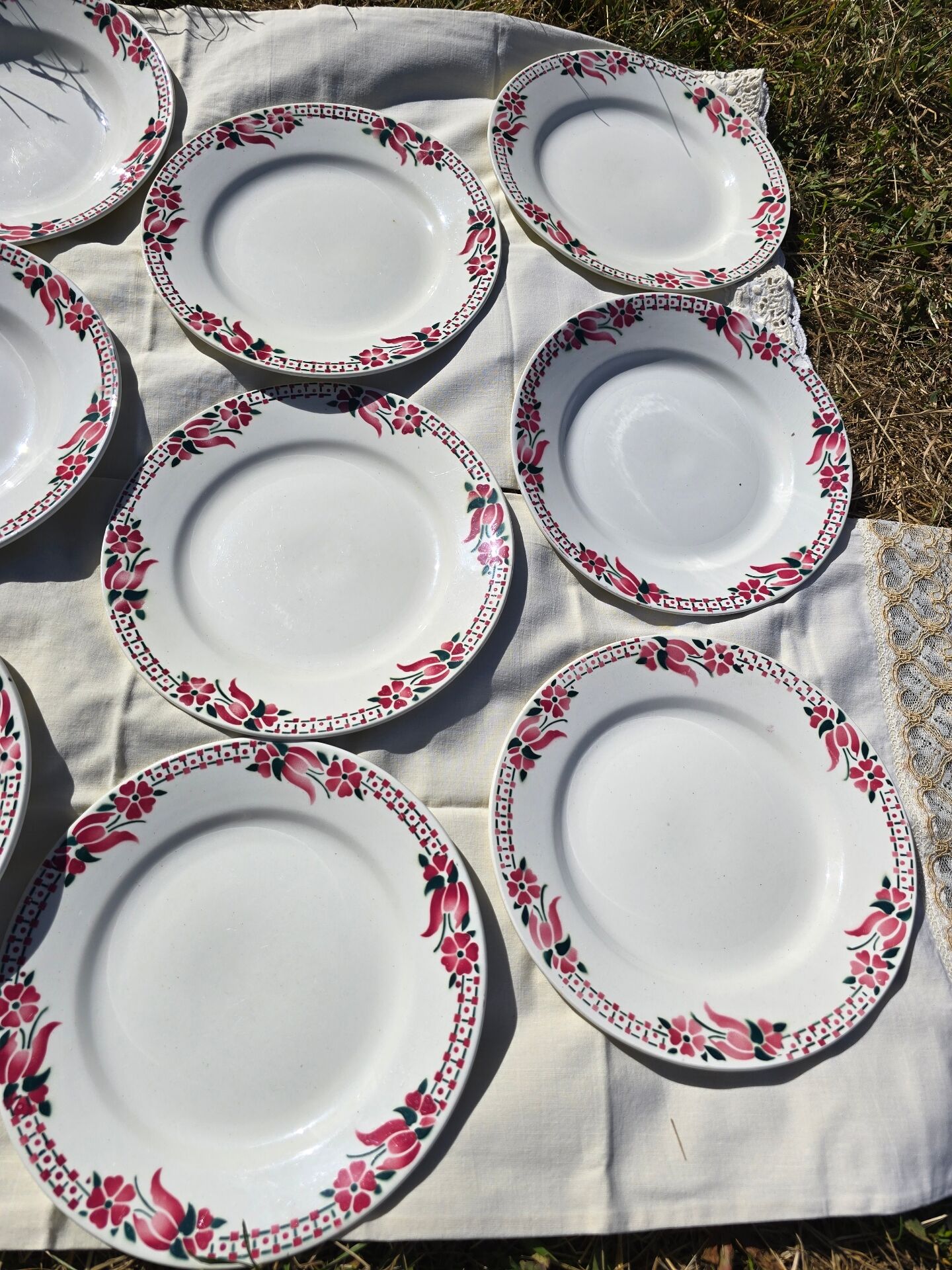 Lot of 10 deep and flat plates Ceranord St Amand model Roubaix +2