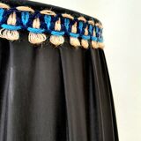 Art deco wooden lamp 1930 and couture lampshade