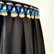 Art deco wooden lamp 1930 and couture lampshade