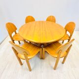 Ensemble de salle à manger de table extensible et 6 chaises