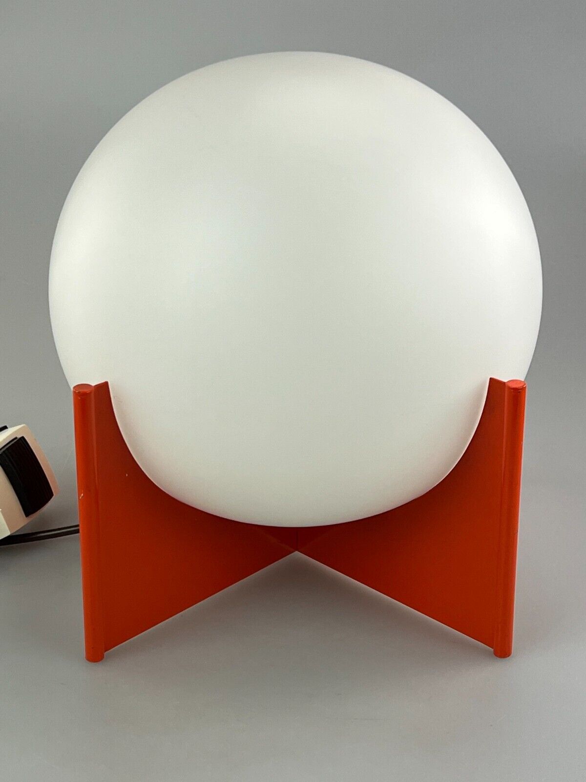60s 70s ball light table lamp space age design glass metal