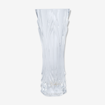 Soliflore en verre transparent style art deco