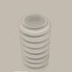 Layered travertine vase