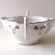 Limoges Maigre Gras porcelain sauce boat with silver decoration