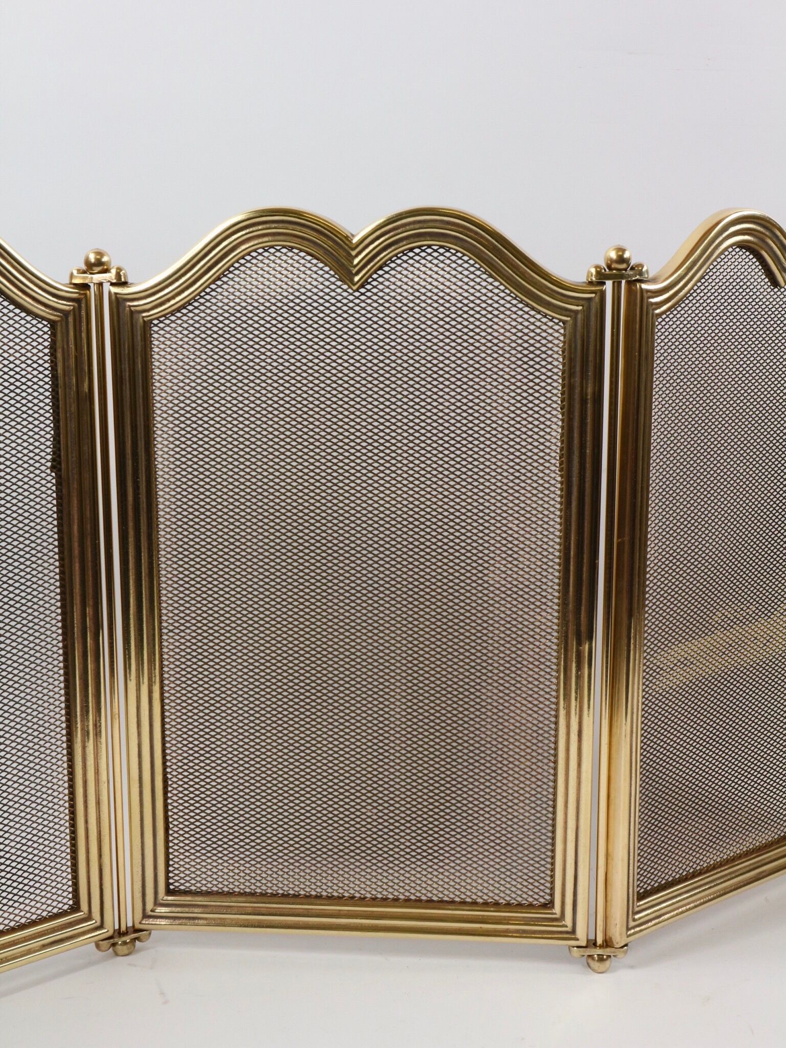 Firewall with four brass components with handles, made in Italy