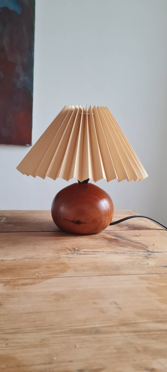 Walnut wood ball lamp