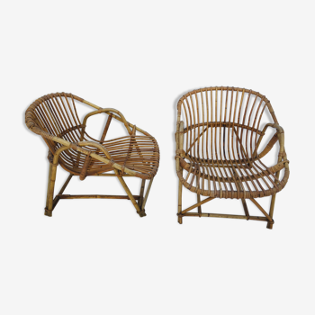 Fauteuils en rotin