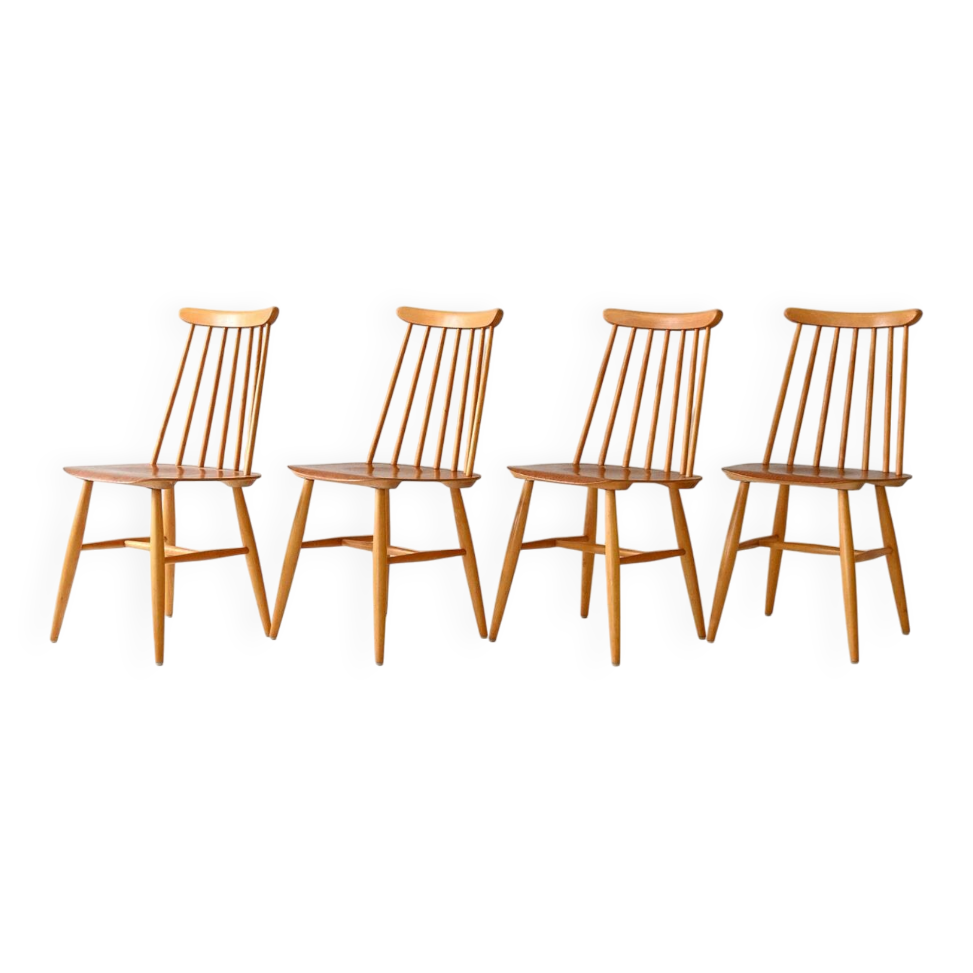 Ensemble de 4 chaises scandinaves Fanett par Ilmari Tapiovaara