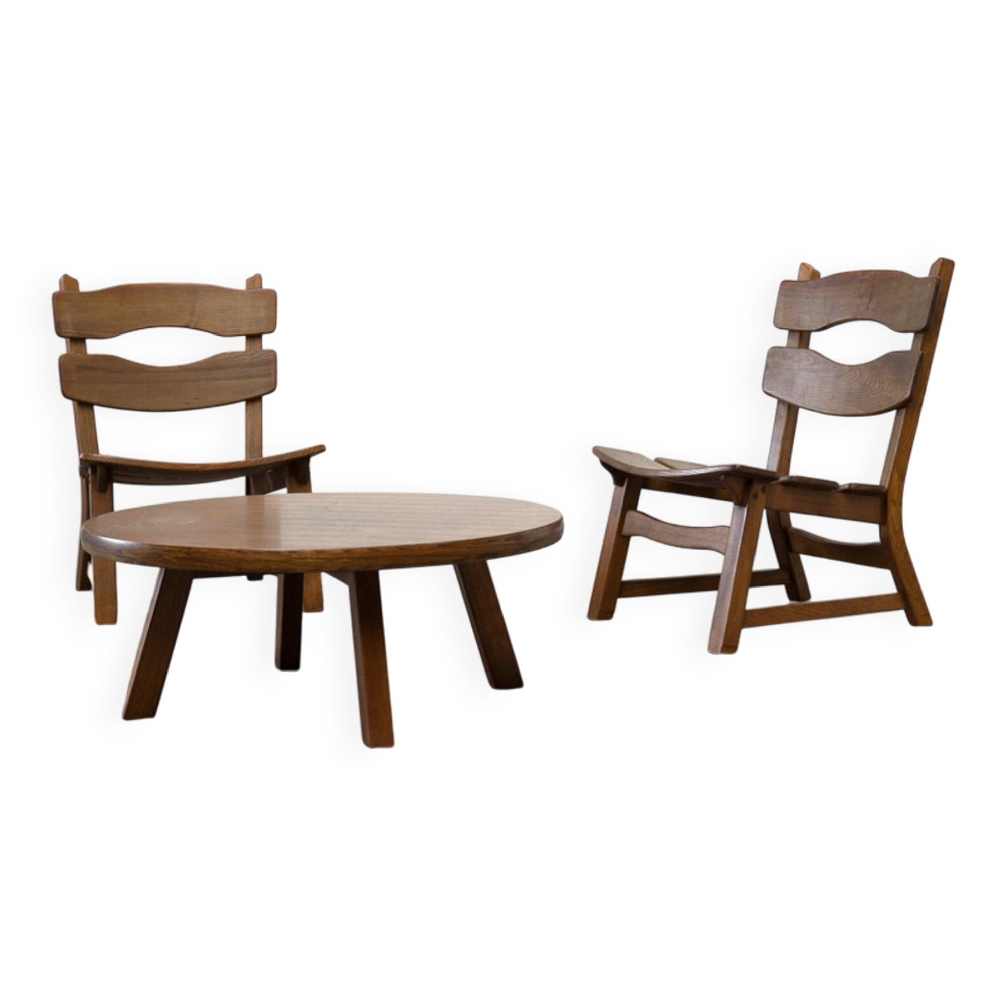 Ensemble de deux fauteuils de salon et table basse de Dittmann & co.