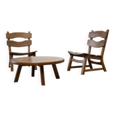 Ensemble de deux fauteuils de salon et table basse de Dittmann & co.