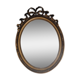 Miroir ovale Louis XVI noeud d'amour et ruban