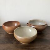 Set of 3 stoneware serving salad bowls Grèspots Digoin