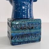 Aldo Londi for Bitossi Kwan Yin Buddha Rimini Blu, Italy, 1970s