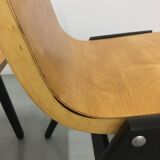Set of 4 stacking chairs by Roland Rainer