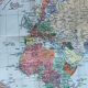 Very large world map 104x74cm