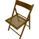 Set of four vintage folding chairs with webbing and wood 1970s